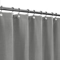 Barossa Design Waffle Weave Extra Long Shower Curtain White 84 Inch Length