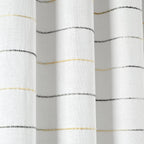 Lush Decor Ombre Stripe Yarn Dyed Cotton Shower Curtain, 72" W x 72" L, Navy & Multi - Fabric Shower Curtains - Striped Bathroom Curtain - Farmhouse & Coastal Decor