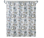 SKL Home The World Map Waterproof PEVA Shower Curtain, Clear/Multi