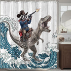 Accnicc Cute Cat Shower Curtain Funny Fun Cool Cats Monet Shower Curtains for Bathroom Water Lilies Waterproof Fabric Bath Curtain Decor 72 X 72 Inch