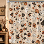 Ocean Beach Coastal Nautical Summer Sunset Shower Curtain for Bathroom 72W*72H Inch Seaside Seacoast Beachy Waves Bathtub Decor Seascape Neutral Cool Waterproof Polyester Fabric Set with 12 Hooks