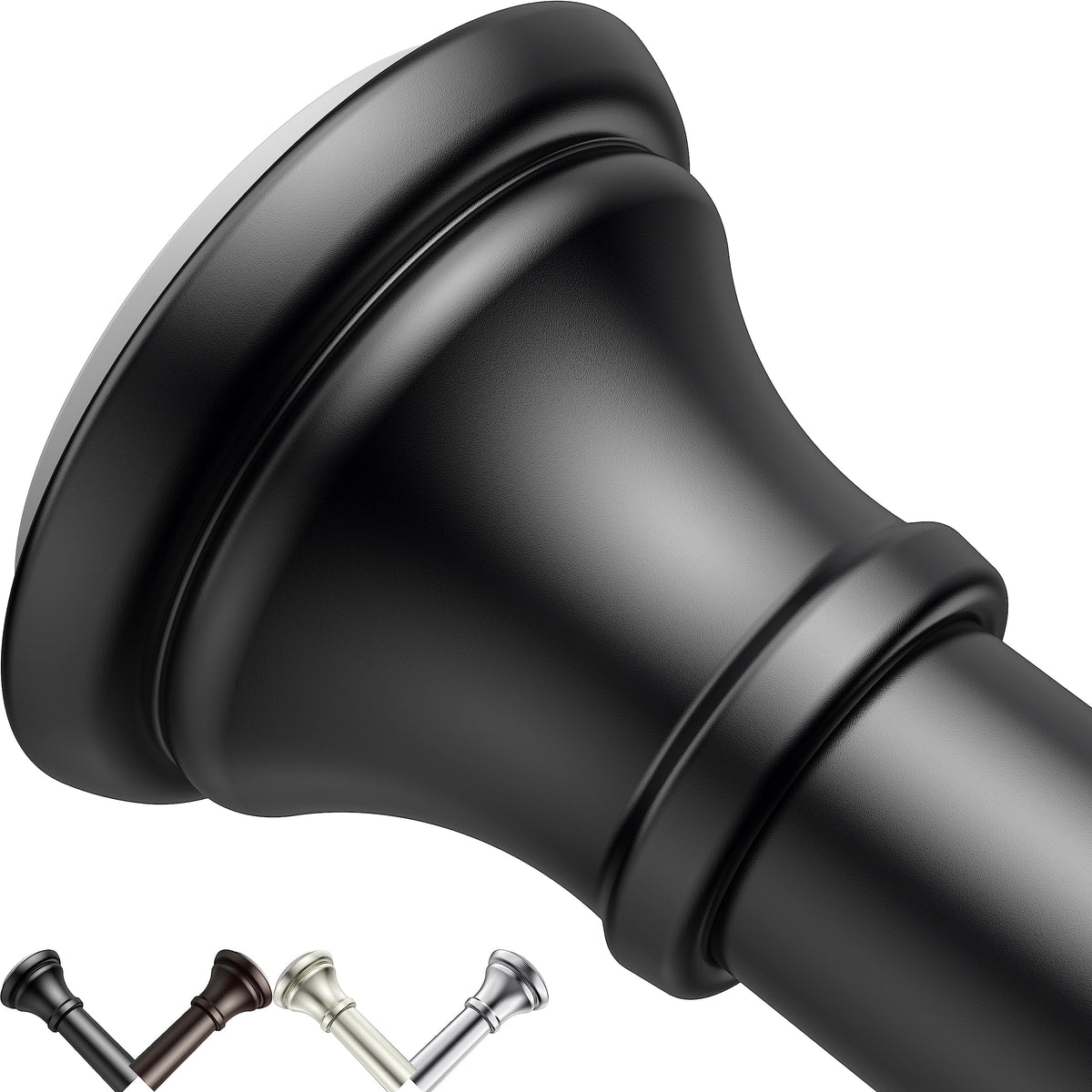 Oil Rubbed Bronze Tension Shower Curtain Rod – Adjustable 18-79 Inches, Fits 20-78 Inch Spaces (Ideal for 72" Wide Bathrooms), Rust Resistance Adjustable Durable Spring No Drilling