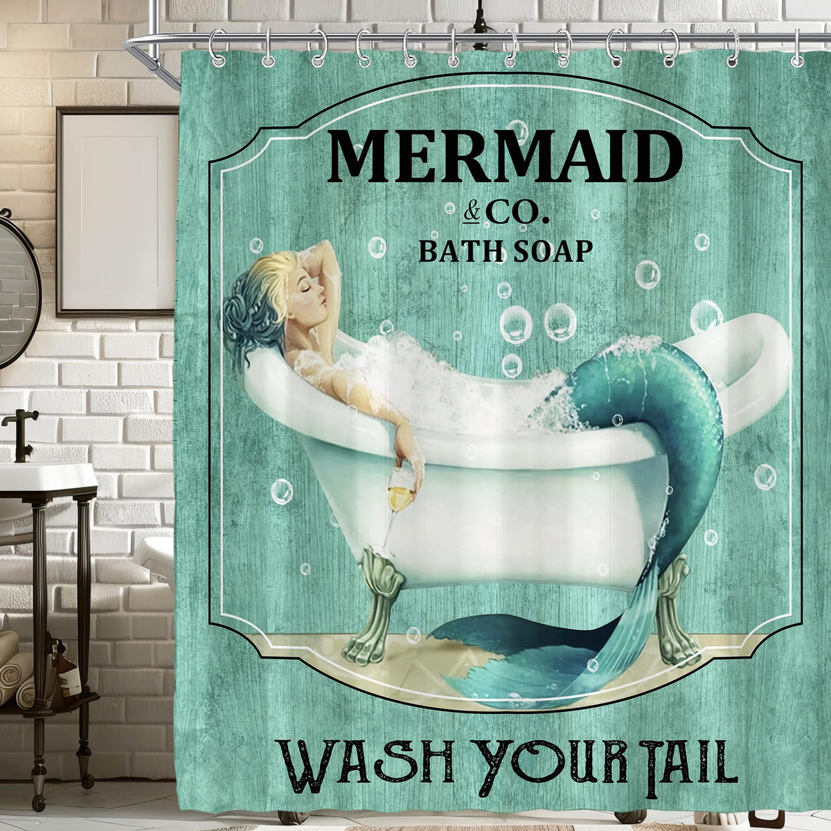 Ocean Beach Coastal Nautical Summer Sunset Shower Curtain for Bathroom 72W*72H Inch Seaside Seacoast Beachy Waves Bathtub Decor Seascape Neutral Cool Waterproof Polyester Fabric Set with 12 Hooks