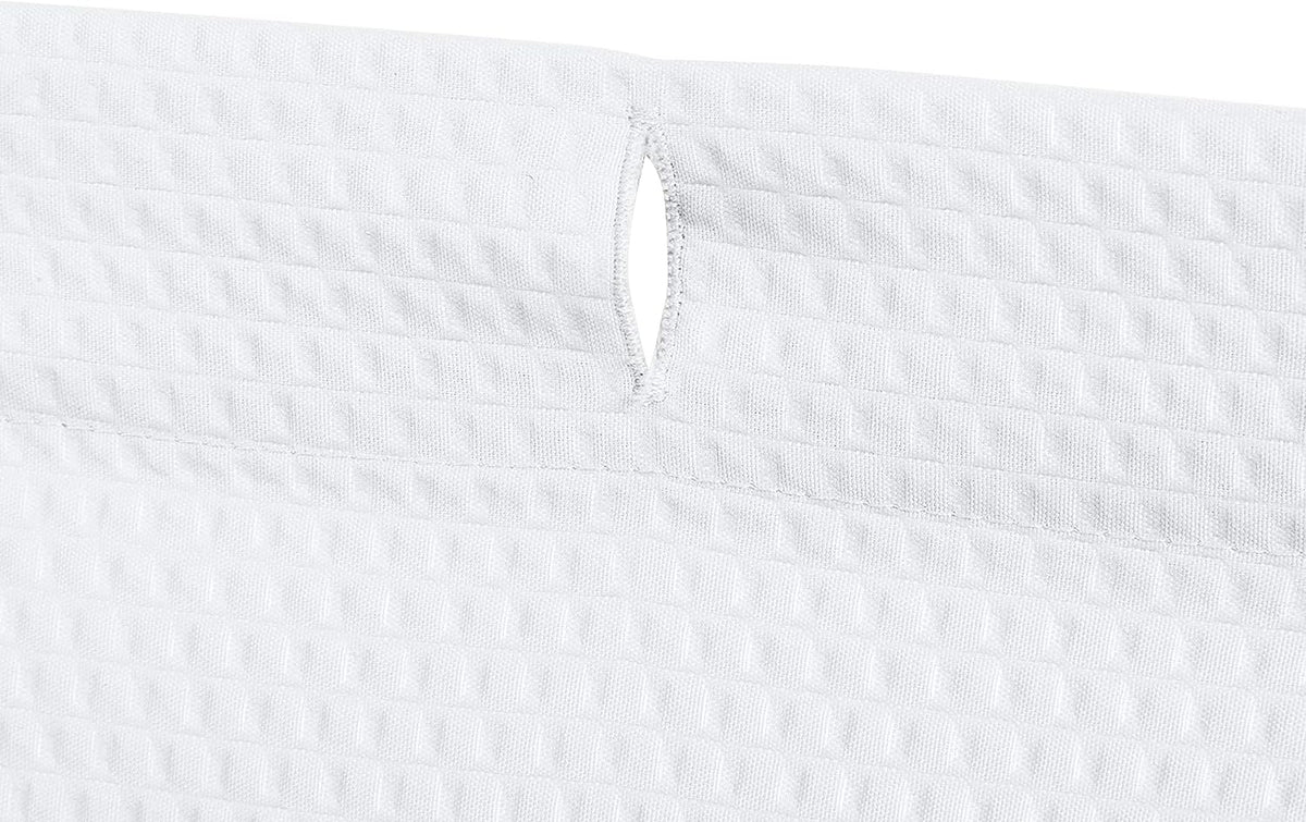 Amazon Basics Lightweight Super Soft Easy Care Microfiber Waffle Texture Shower Curtain , 72" x 72", White